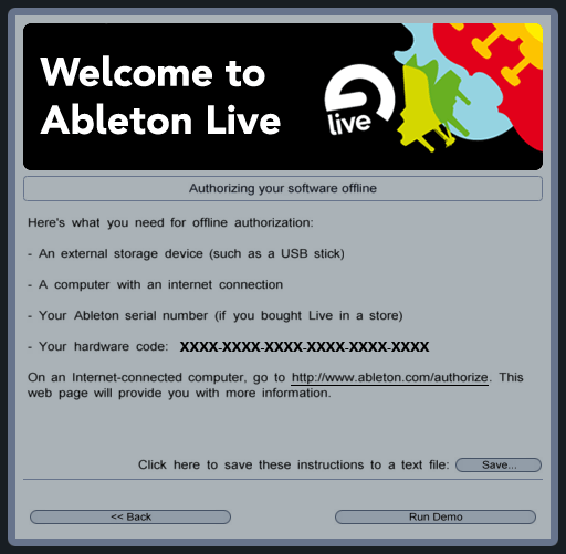 Authorize ableton live lite 9